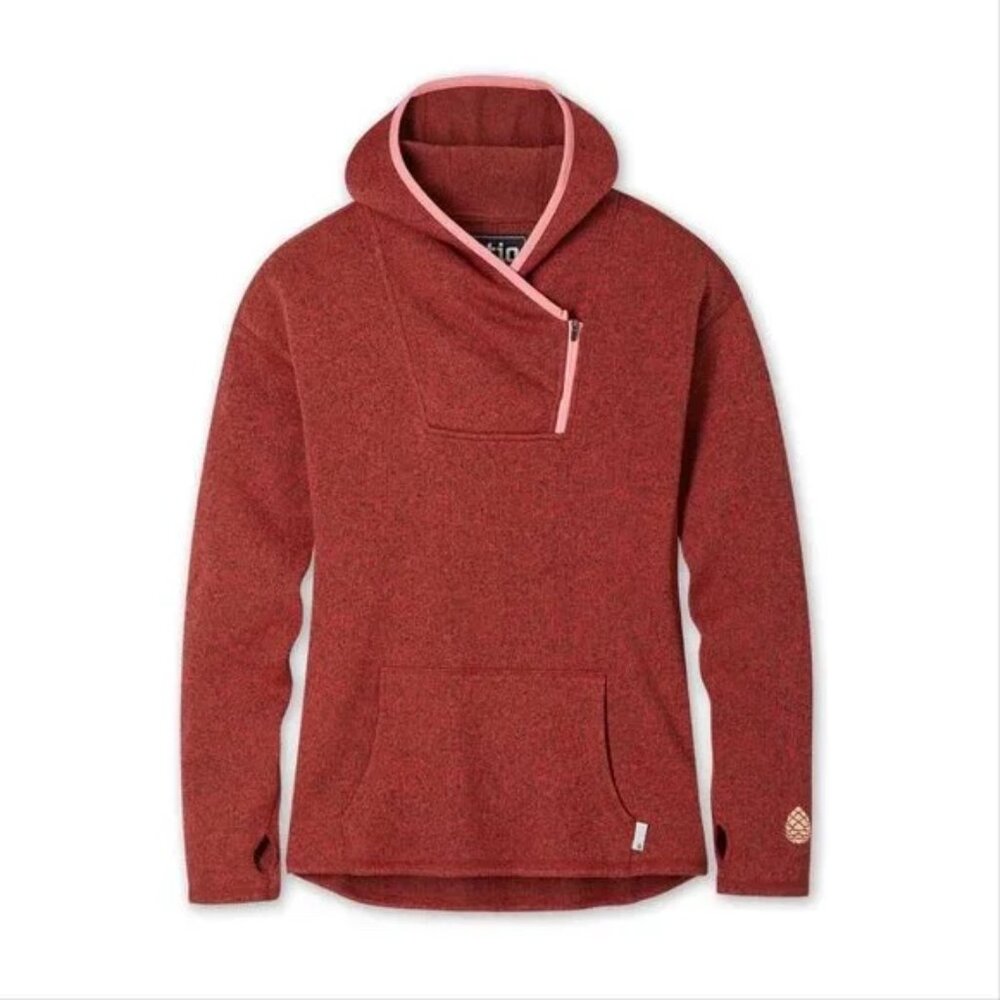 STIO Women's Sweetwater Fleece Hoodie Autumn Red Heather Size XS NEW NWOT
